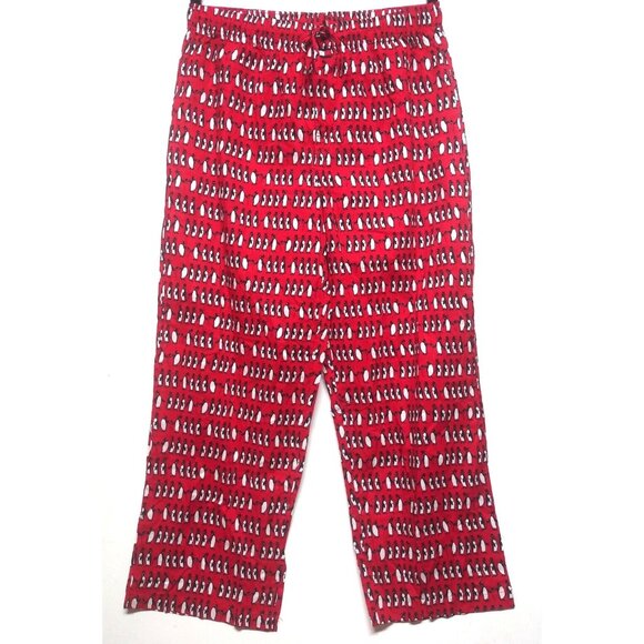 Tommy Hilfiger Men’s Pajama Pants XL Red PENGUIN PRINT allover Lounge Sleep EUC - Picture 10 of 10